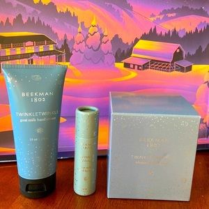 NWOT Beekman 1802 goat milk Twinkle Twinkle body cream, hand cream, and lip balm